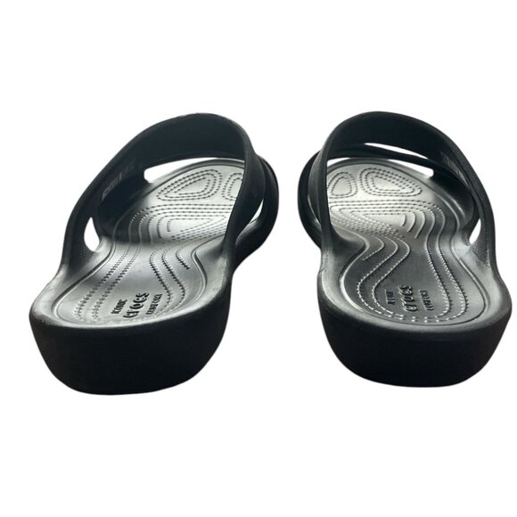 Crocs Kelli Black Strappy Sandals Lightweight Slip-On size 9 - Picture 3 of 7